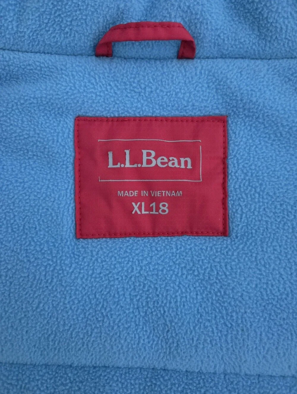 L.L. Bean Thinsulate Insulated Pink Blue TEK Jacket Girls Size XL 18